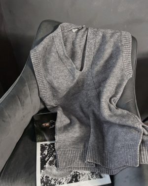 Pletená vesta light grey