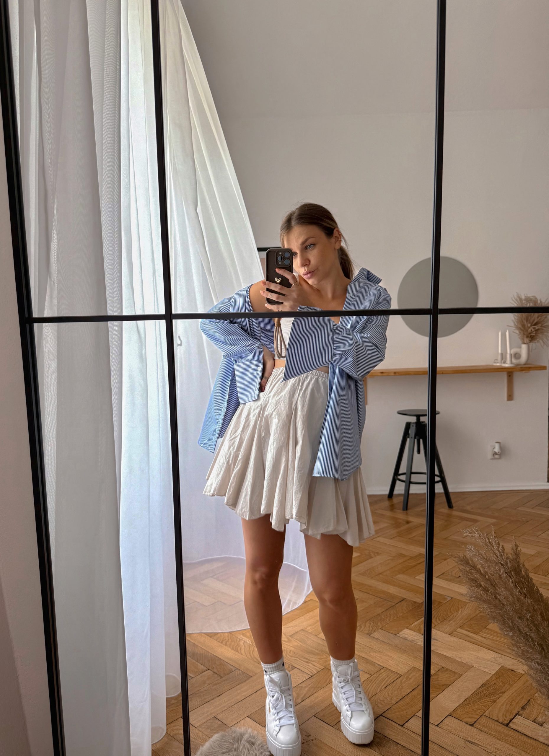 Predĺžená košeľa STELLA - DARK BLUE – Obrázok 2