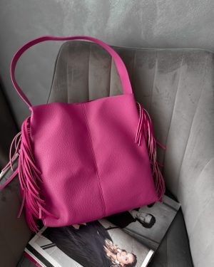 Kabelka so strapcami PINK
