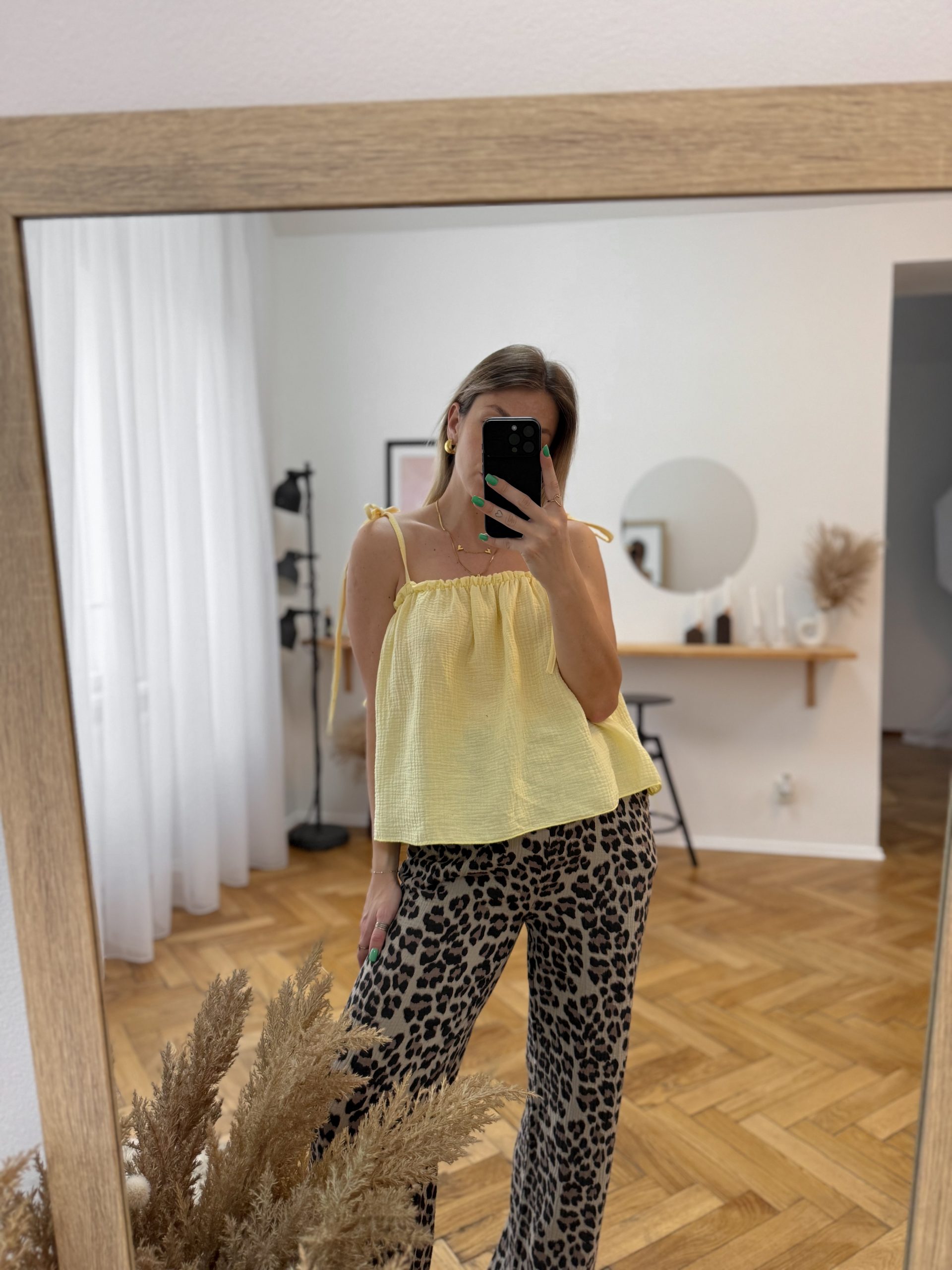Mušelínový top BOHO - YELLOW – Obrázok 3